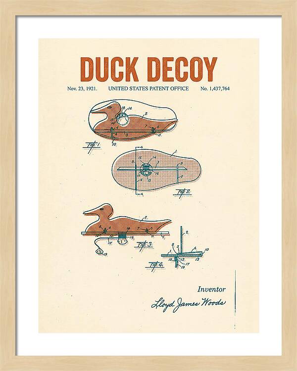 Duck Decoy Retro Patent Us1437764a
