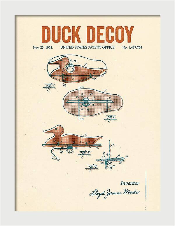Duck Decoy Retro Patent Us1437764a
