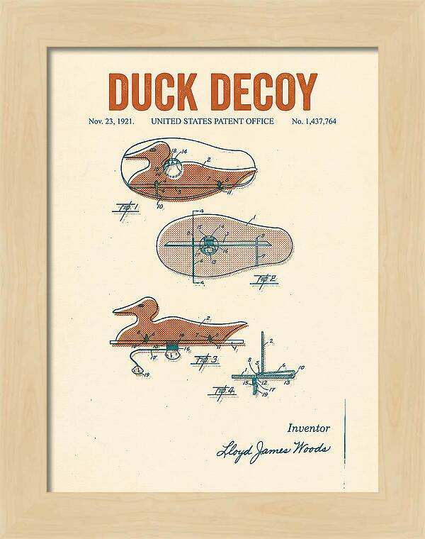 Duck Decoy Retro Patent Us1437764a