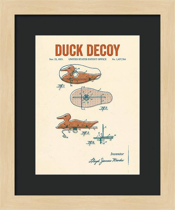 Duck Decoy Retro Patent Us1437764a