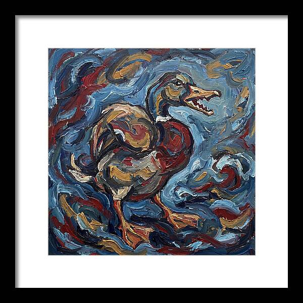 Duck In Abstract Swirls
