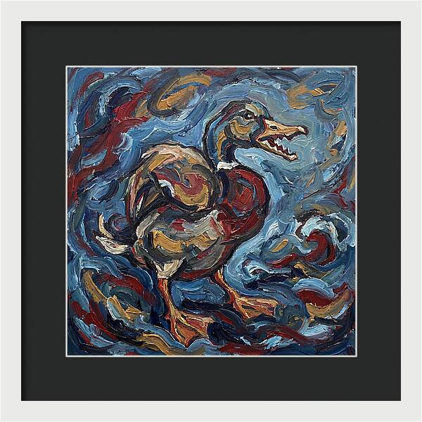 Duck In Abstract Swirls