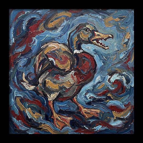 Duck In Abstract Swirls