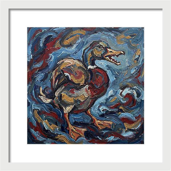 Duck In Abstract Swirls