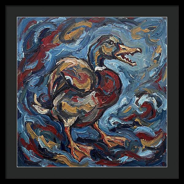Duck In Abstract Swirls
