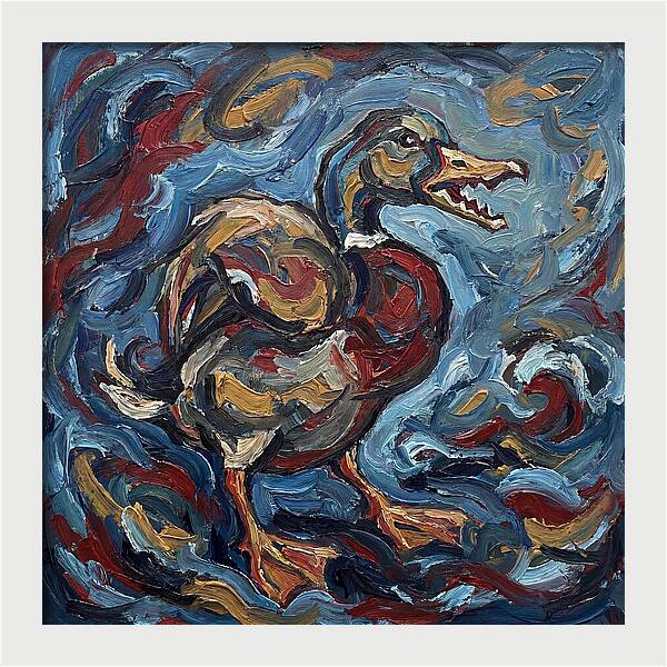 Duck In Abstract Swirls