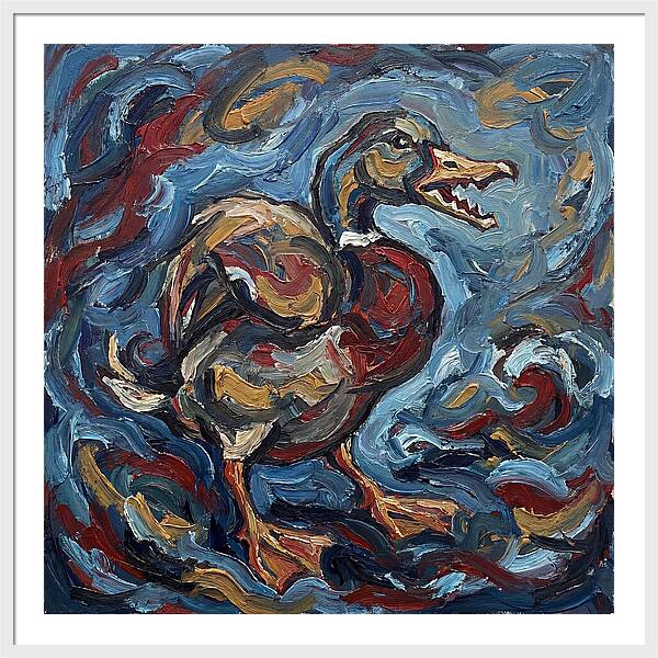 Duck In Abstract Swirls