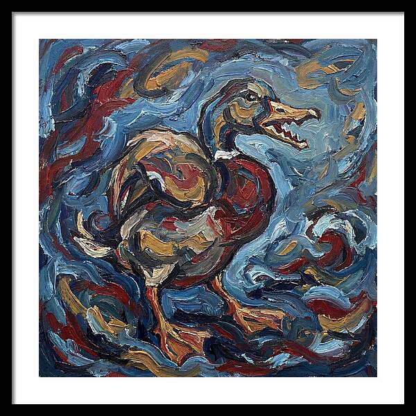 Duck In Abstract Swirls