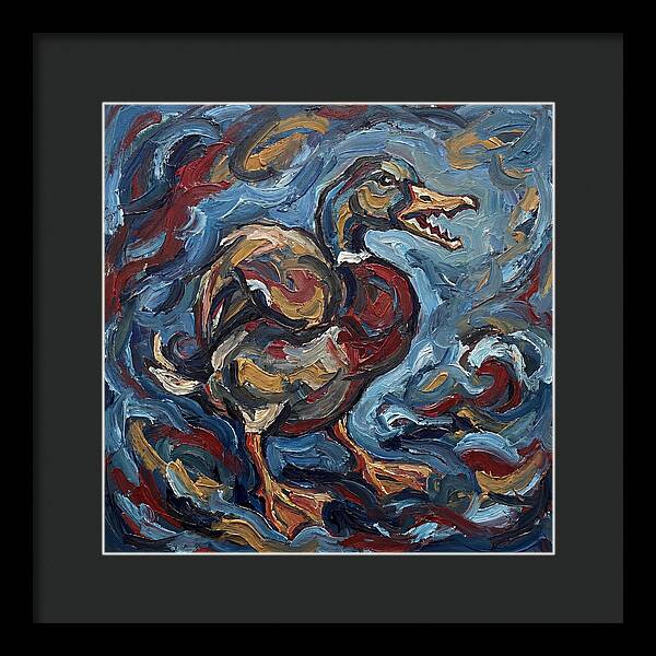 Duck In Abstract Swirls