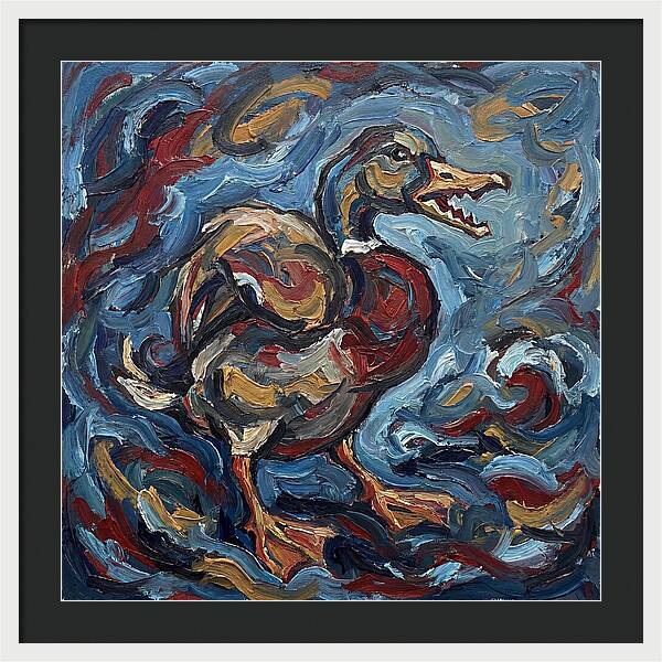 Duck In Abstract Swirls