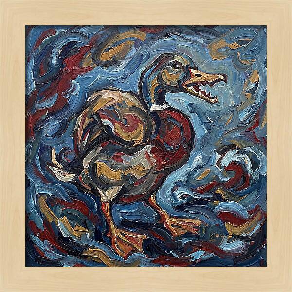 Duck In Abstract Swirls