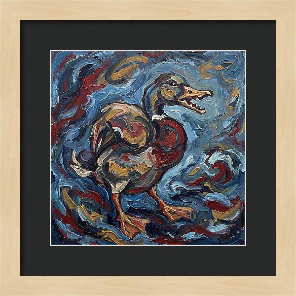 Duck In Abstract Swirls