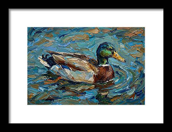 Duck Swimming In Vibrant Waters