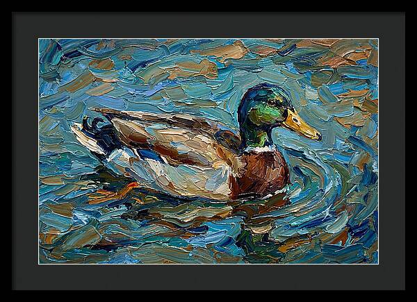 Duck Swimming In Vibrant Waters