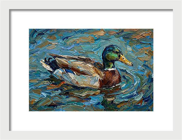 Duck Swimming In Vibrant Waters