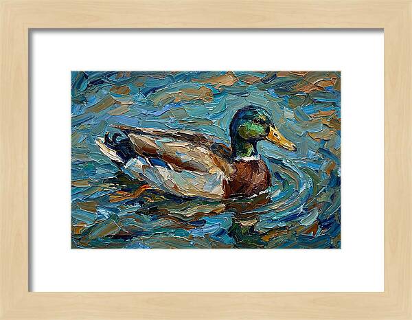 Duck Swimming In Vibrant Waters