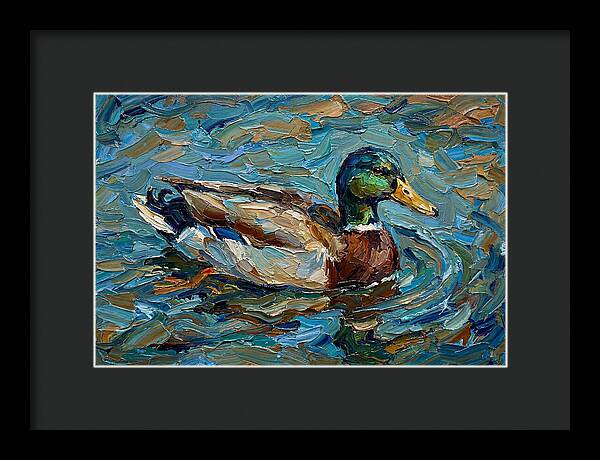 Duck Swimming In Vibrant Waters