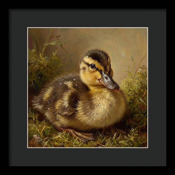 Duckling Among Moss