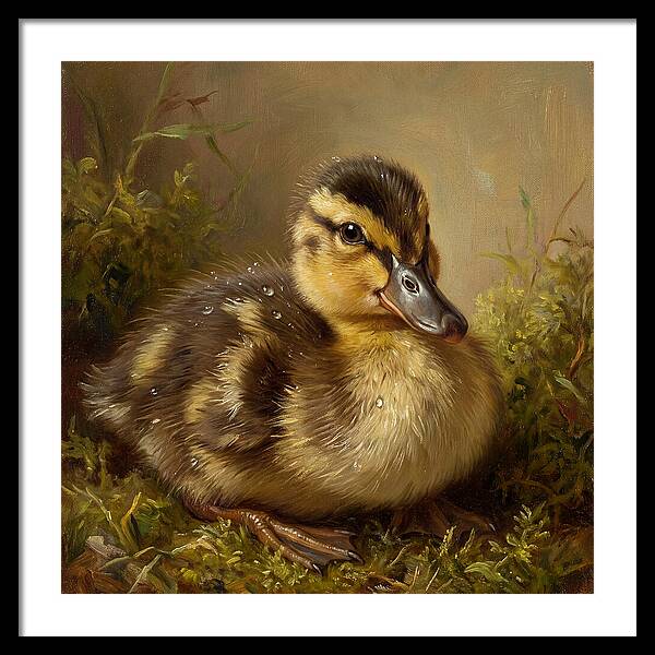 Duckling Among Moss