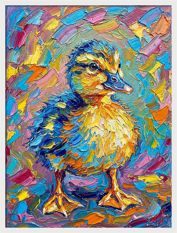 Duckling In Vibrant Colors