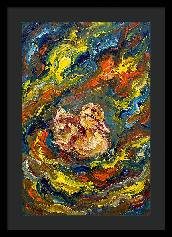 Duckling In Vibrant Swirls