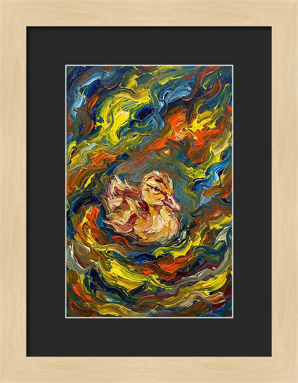 Duckling In Vibrant Swirls