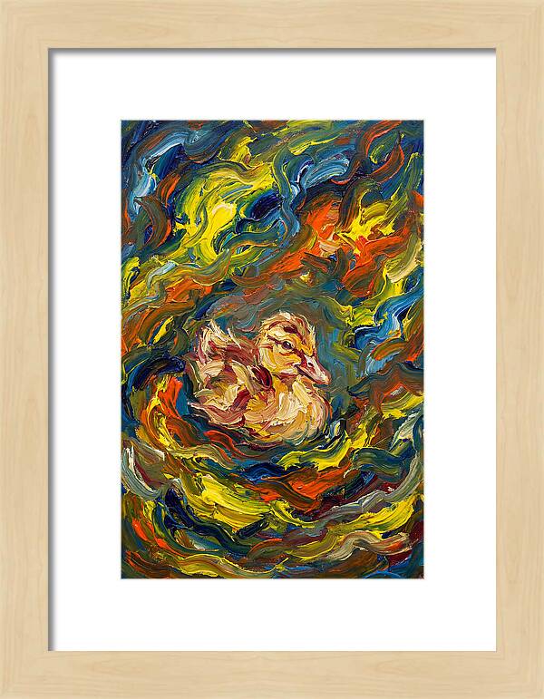 Duckling In Vibrant Swirls