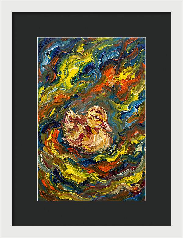 Duckling In Vibrant Swirls