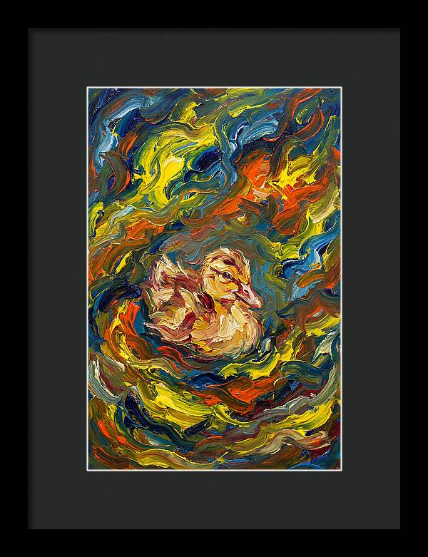 Duckling In Vibrant Swirls