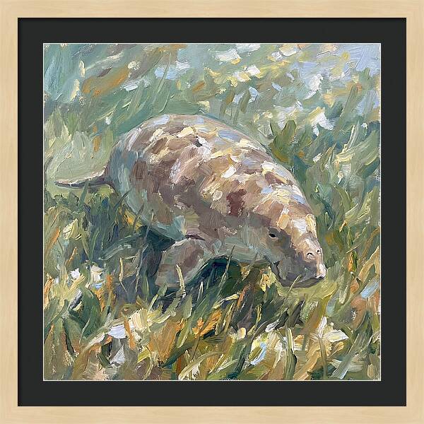 Dugong Among Seagrass