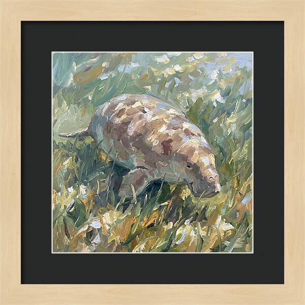 Dugong Among Seagrass