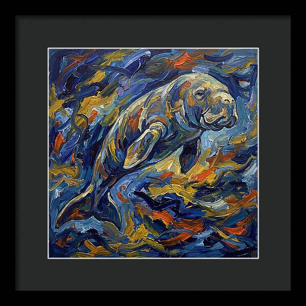 Dugong In Expressionist Waves