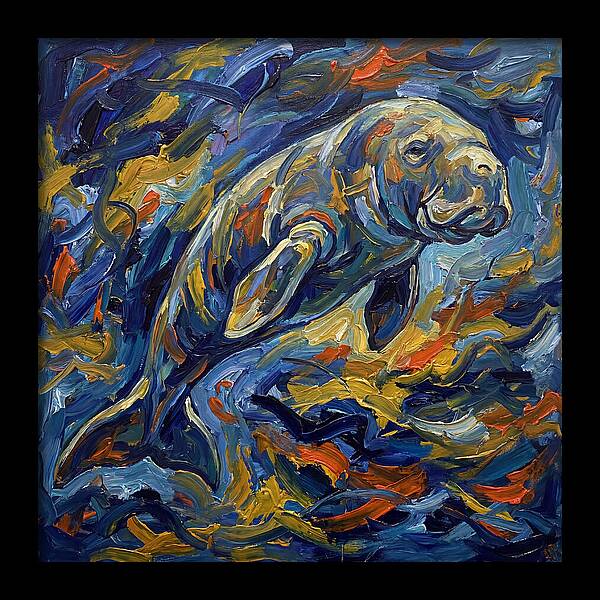 Dugong In Expressionist Waves