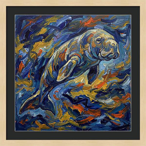 Dugong In Expressionist Waves
