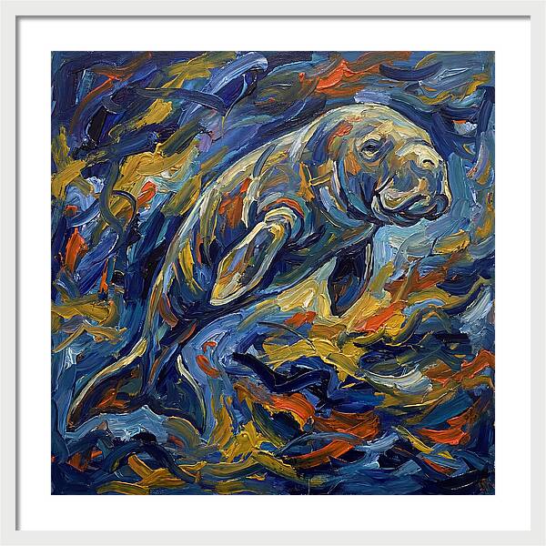 Dugong In Expressionist Waves