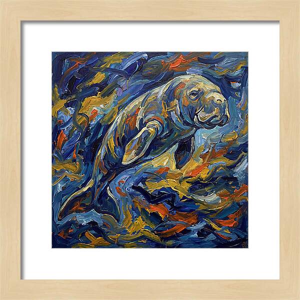 Dugong In Expressionist Waves