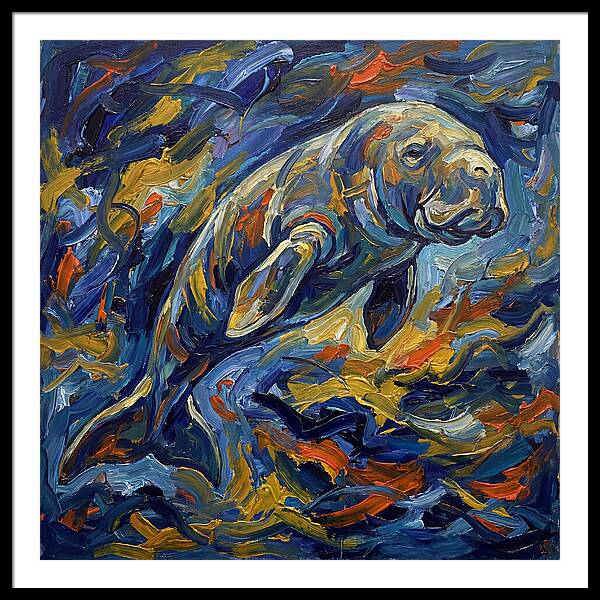 Dugong In Expressionist Waves