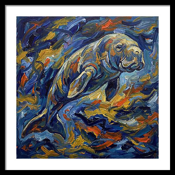 Dugong In Expressionist Waves