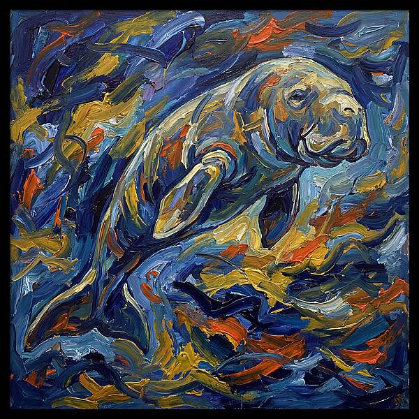 Dugong In Expressionist Waves