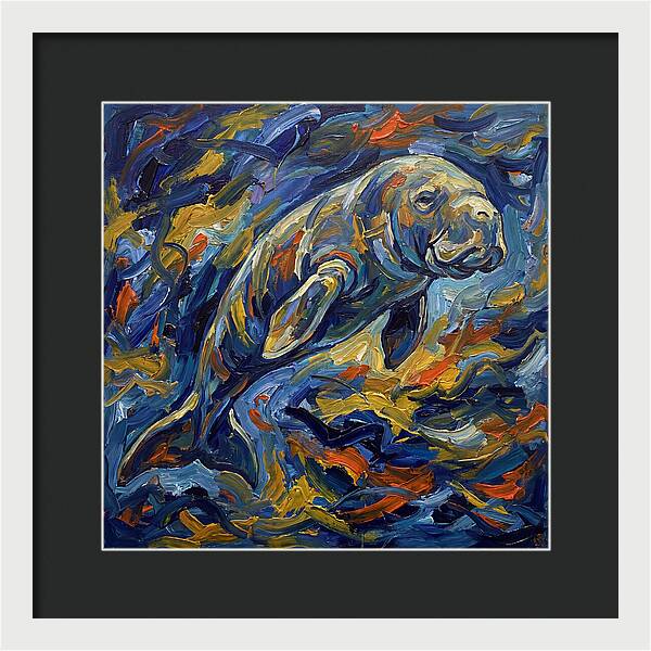 Dugong In Expressionist Waves