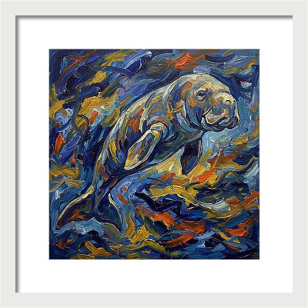 Dugong In Expressionist Waves