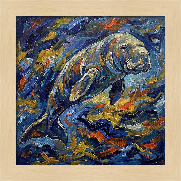 Dugong In Expressionist Waves