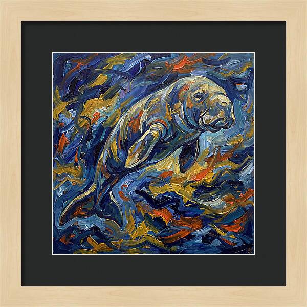 Dugong In Expressionist Waves