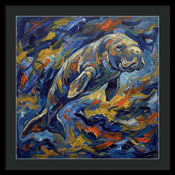 Dugong In Expressionist Waves