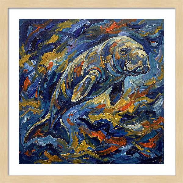 Dugong In Expressionist Waves