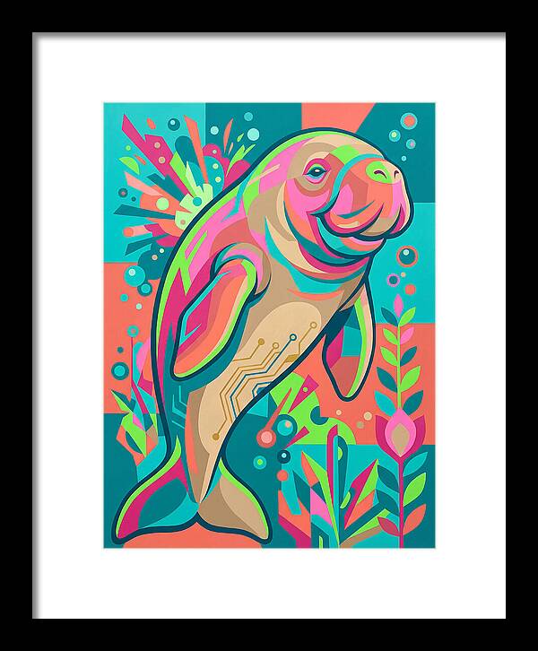 Dugong In Vibrant Colors
