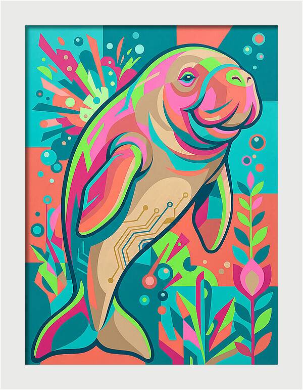 Dugong In Vibrant Colors