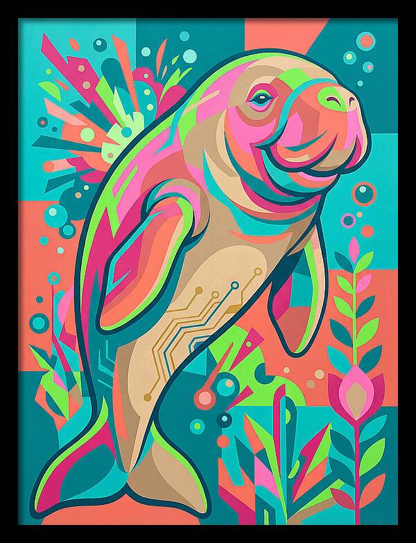 Dugong In Vibrant Colors