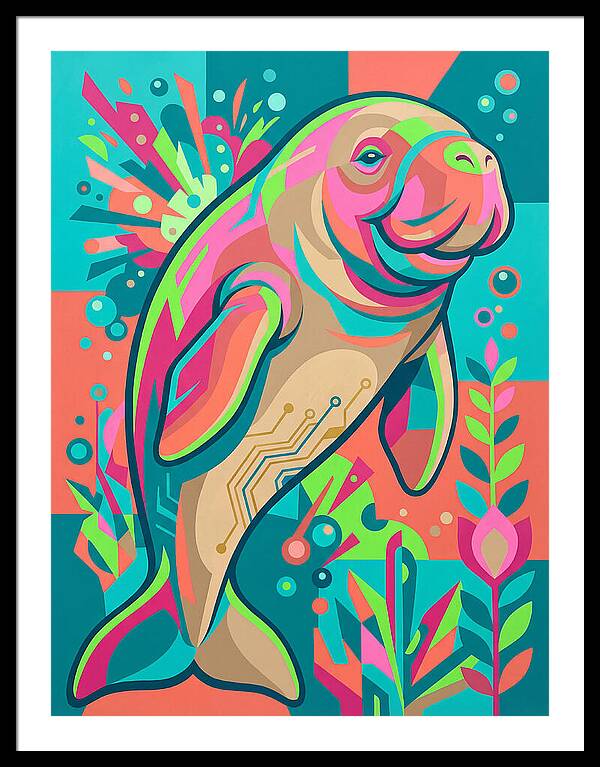 Dugong In Vibrant Colors