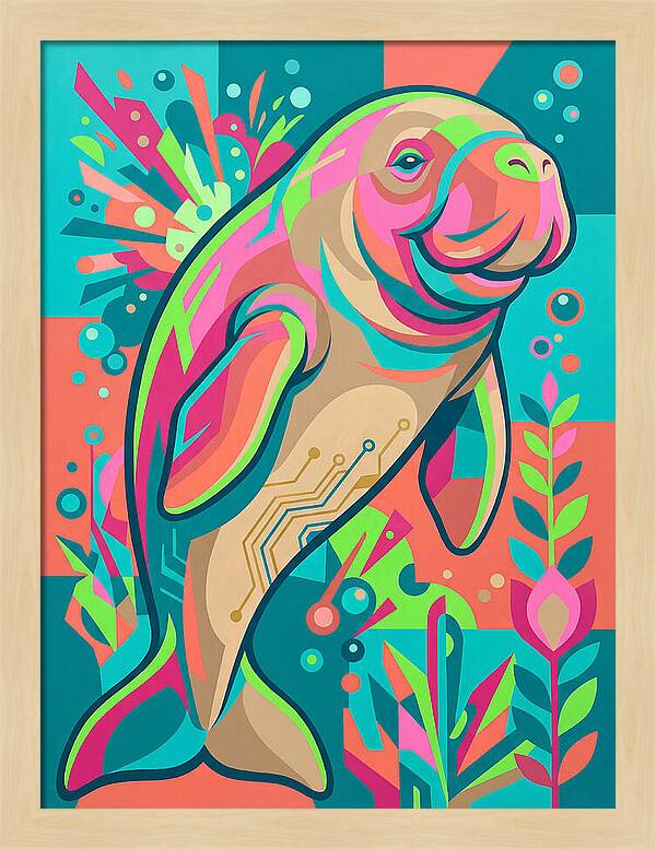 Dugong In Vibrant Colors